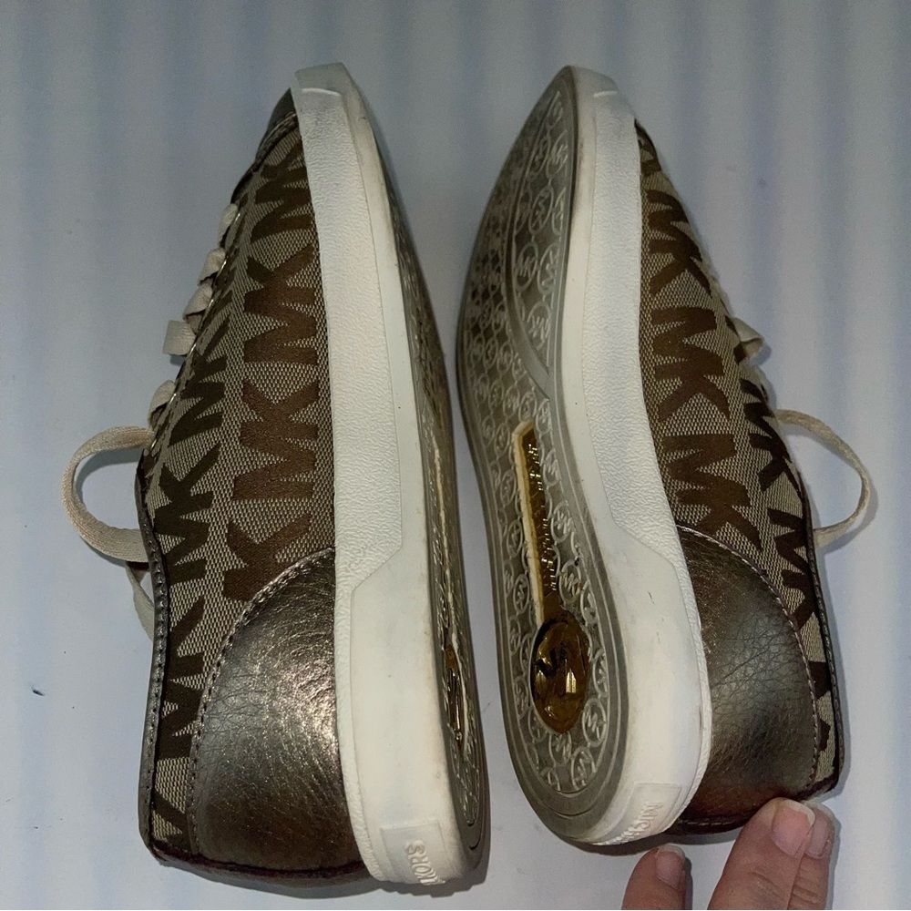 Michael Kors City Sneaker Signature Jacquard Bronze 7 - Picture 12 of 17